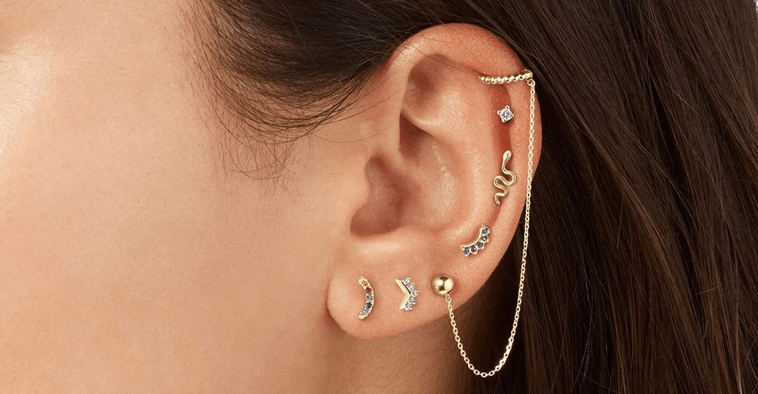 Arany flbeval, piercing